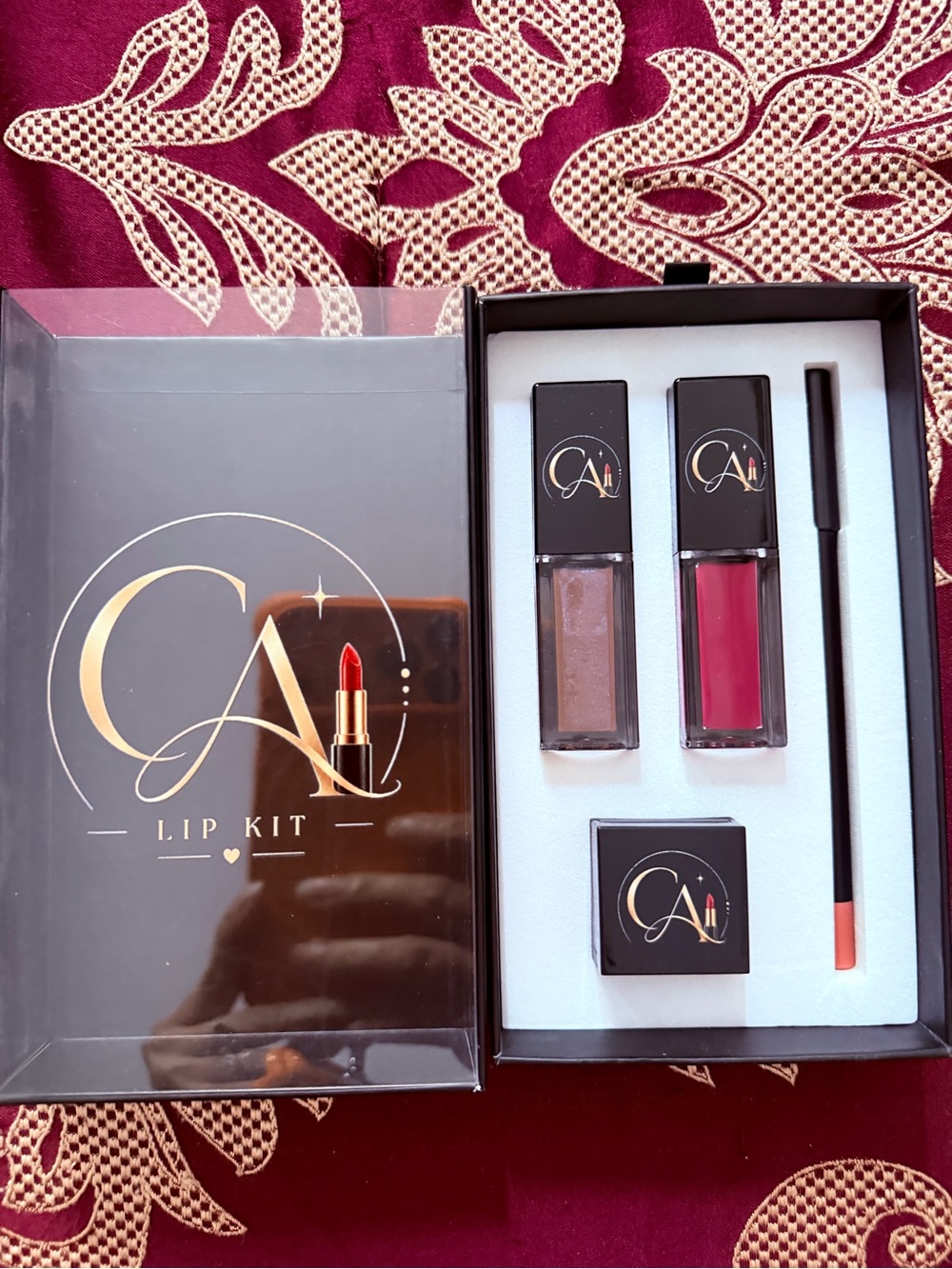 Lip Kit - Pink & Brown Liquid Lipset with Lip Liner